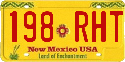 NM license plate 198RHT