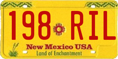 NM license plate 198RIL