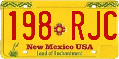 NM license plate 198RJC