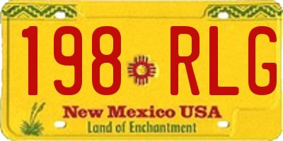 NM license plate 198RLG
