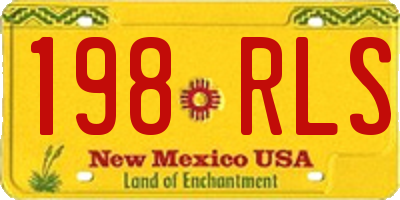 NM license plate 198RLS