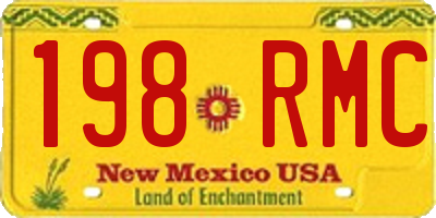 NM license plate 198RMC