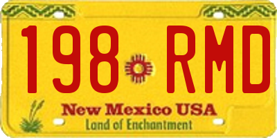 NM license plate 198RMD