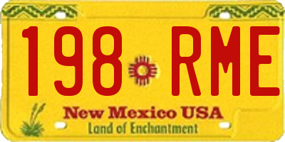 NM license plate 198RME
