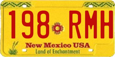 NM license plate 198RMH
