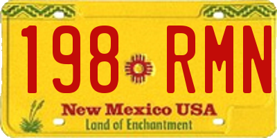 NM license plate 198RMN