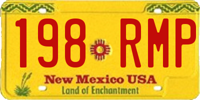 NM license plate 198RMP