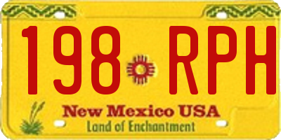 NM license plate 198RPH