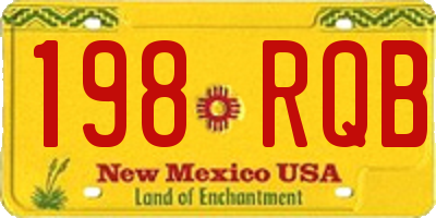 NM license plate 198RQB