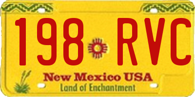 NM license plate 198RVC