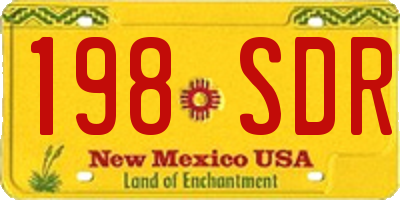 NM license plate 198SDR