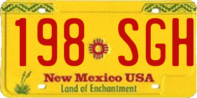 NM license plate 198SGH