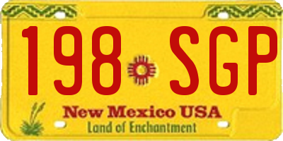 NM license plate 198SGP