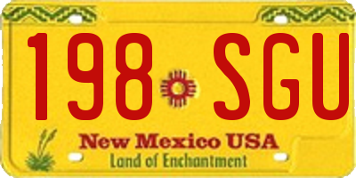 NM license plate 198SGU