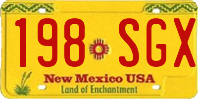 NM license plate 198SGX