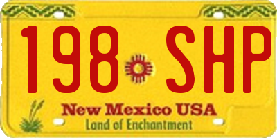 NM license plate 198SHP