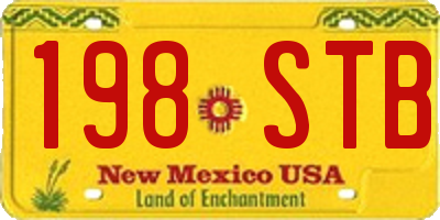 NM license plate 198STB