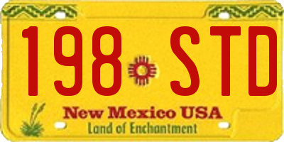 NM license plate 198STD