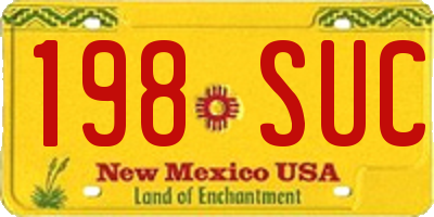 NM license plate 198SUC