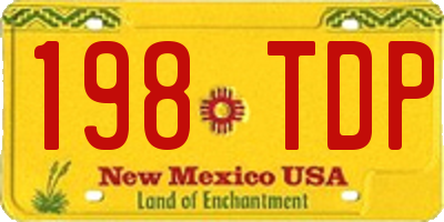 NM license plate 198TDP