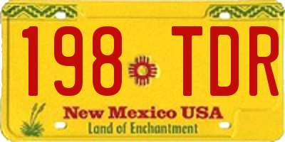 NM license plate 198TDR