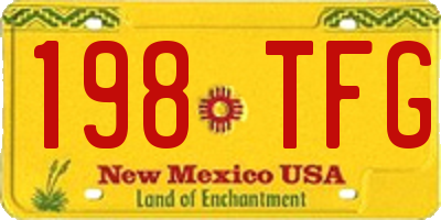 NM license plate 198TFG