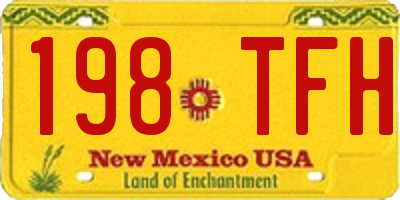 NM license plate 198TFH