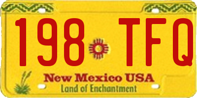 NM license plate 198TFQ