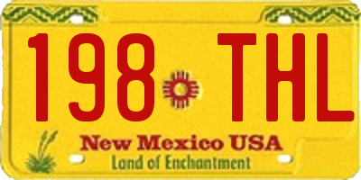 NM license plate 198THL