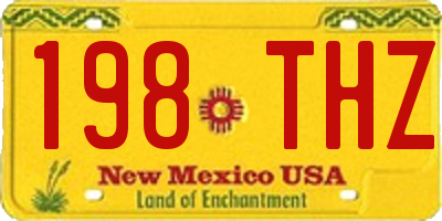 NM license plate 198THZ