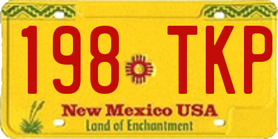 NM license plate 198TKP