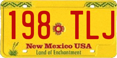 NM license plate 198TLJ