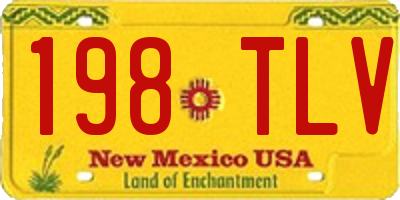NM license plate 198TLV