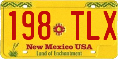 NM license plate 198TLX