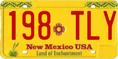NM license plate 198TLY