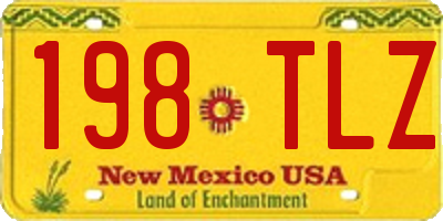 NM license plate 198TLZ
