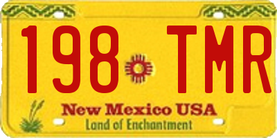 NM license plate 198TMR