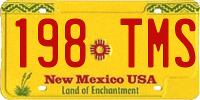 NM license plate 198TMS