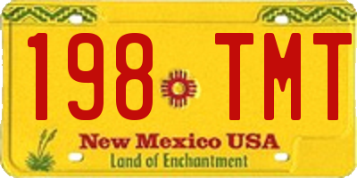 NM license plate 198TMT