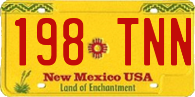 NM license plate 198TNN