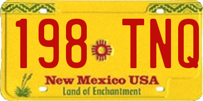 NM license plate 198TNQ