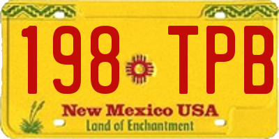 NM license plate 198TPB