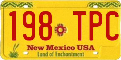 NM license plate 198TPC