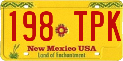 NM license plate 198TPK