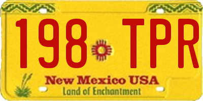 NM license plate 198TPR