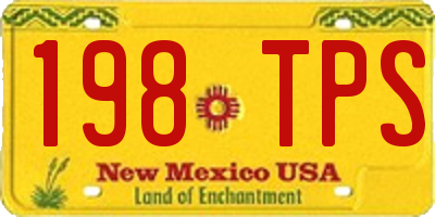 NM license plate 198TPS