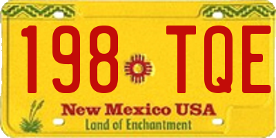 NM license plate 198TQE