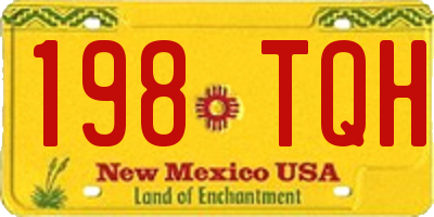 NM license plate 198TQH