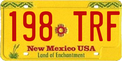 NM license plate 198TRF