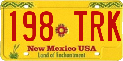 NM license plate 198TRK